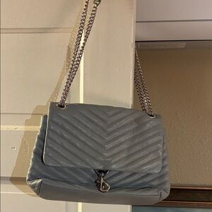 Rebecca Minkoff Silver Chevron Shoulder Bag